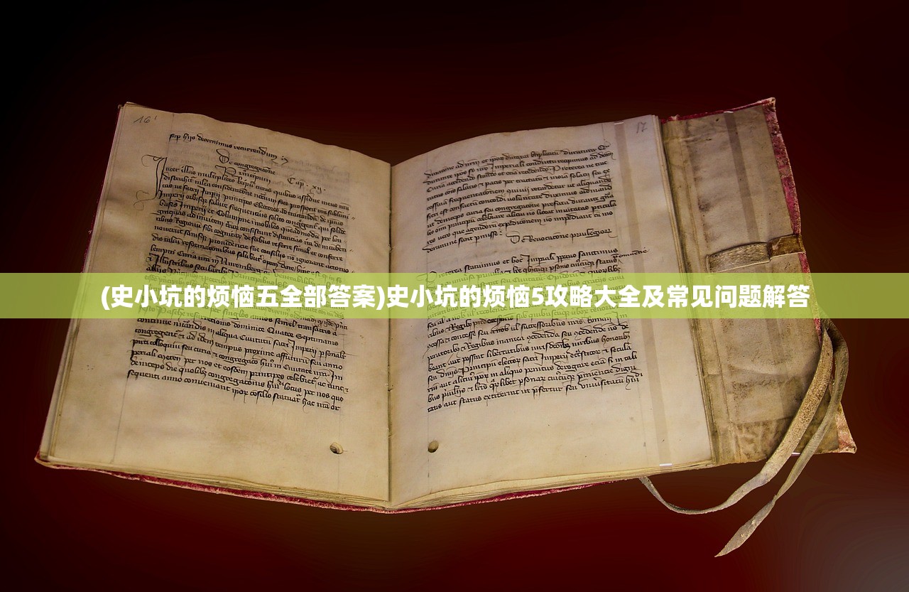 (史小坑的烦恼五全部答案)史小坑的烦恼5攻略大全及常见问题解答 (史小坑的烦恼五全部答案)史小坑的烦恼5攻略大全及常见问题解答